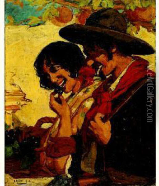 Scene Galante Oil Painting - Ernest Azema