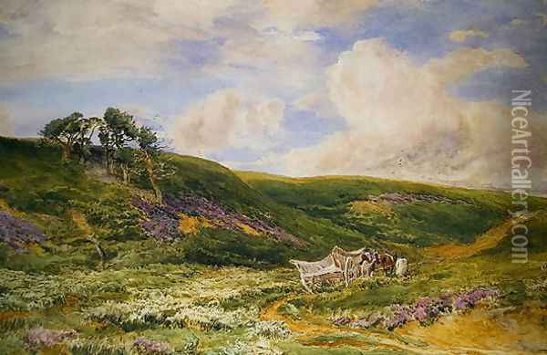 Landscape with Cart Oil Painting - Thomas Collier