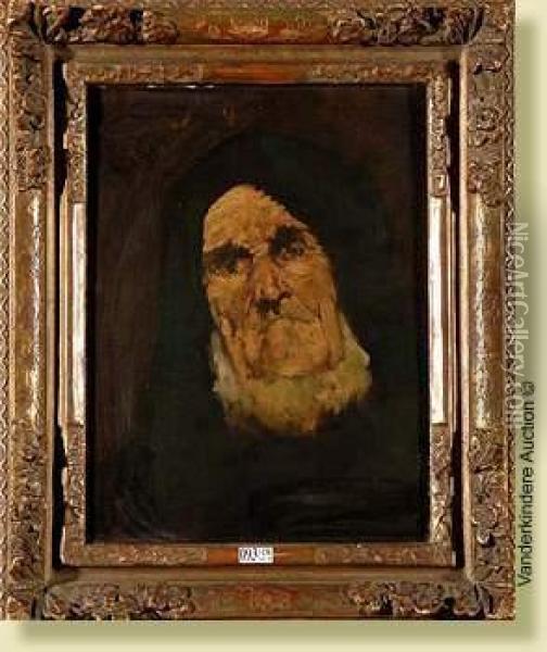 Tete De Vieillard Oil Painting - Theodule Augustine Ribot