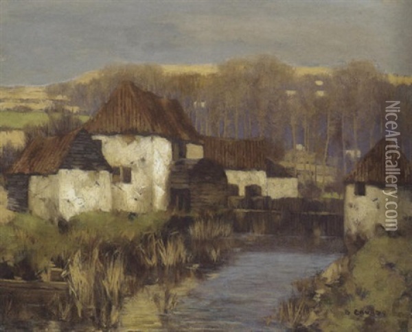 The Water Mill Oil Painting - David Gauld