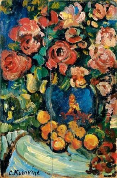 Bouquet De Fleurs Oil Painting - Konstantin Alexeievitch Korovin