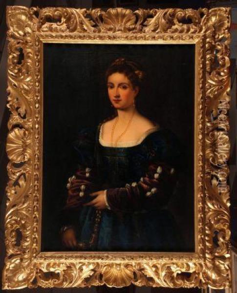 Portrait Of A Lady Oil Painting - Agnolo Bronzino