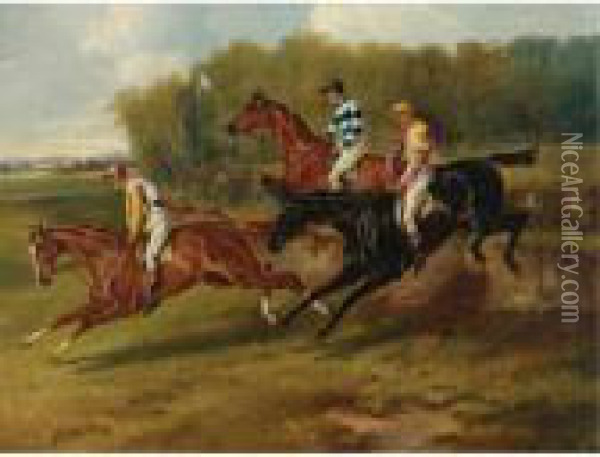 The Steeplechase Oil Painting - John Arnold Wheeler