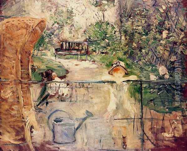 The Basket Chair Oil Painting - Berthe Morisot