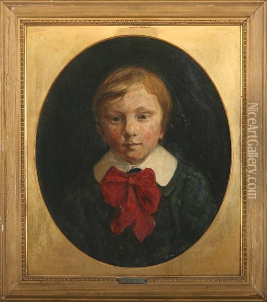Portrait Of A Boy Oil Painting - Niels Pedersen Mols