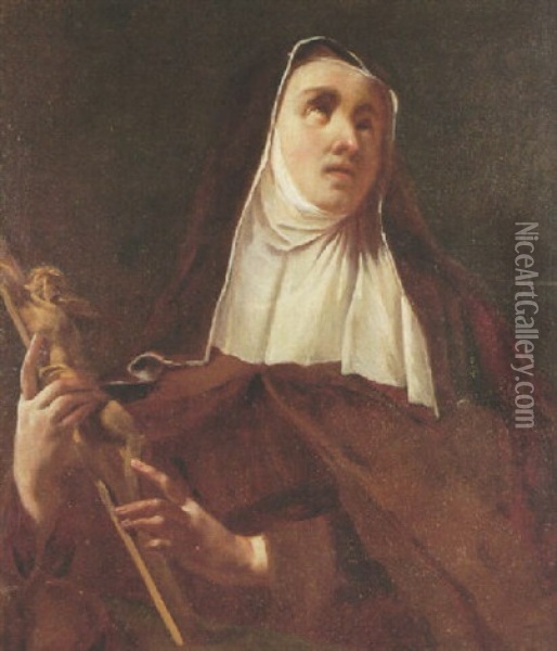 St. Theresa Of Avila Oil Painting - Domenico Maggiotto