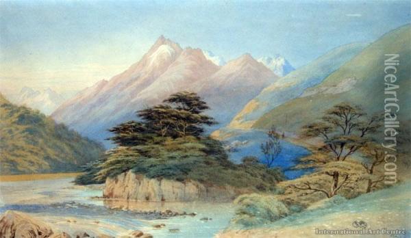 Otira Valley Oil Painting - John Barr Clarke Hoyte