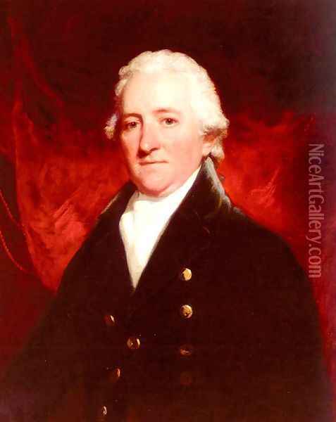 Portrait Of Samuel Brandram Oil Painting - John Hoppner