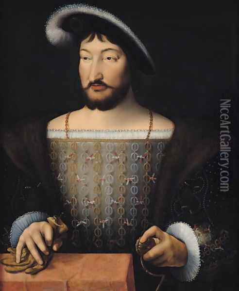 Francois I (1497-1547) Oil Painting - Joos Van Cleve