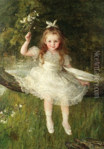 Miss Georgie Oil Painting - Blanche Jenkins