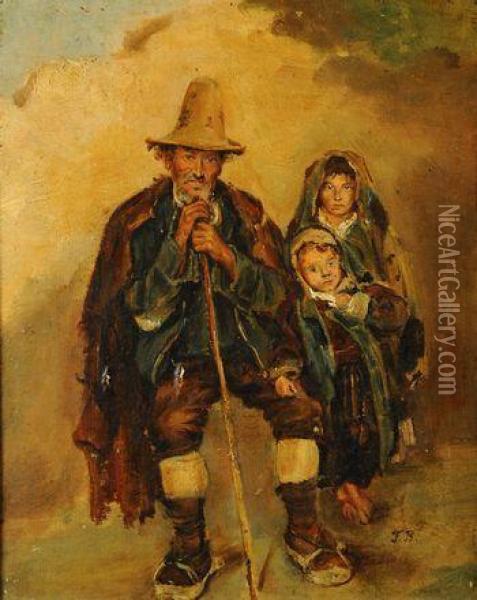 Ritratto Di Famiglia Oil Painting - Frank Buchser
