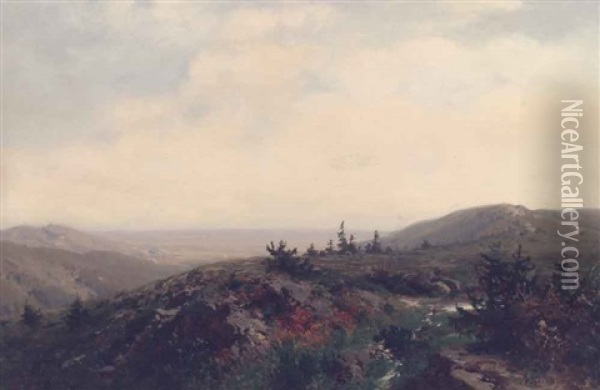 Harzlandschaft Oil Painting - Heinrich Ludwig Frische