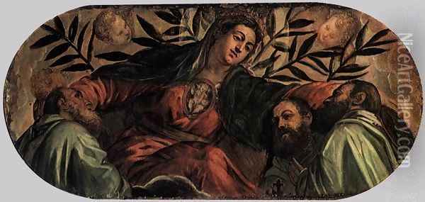 Allegory of the Scuola della Misericordia 2 Oil Painting - Jacopo Tintoretto (Robusti)