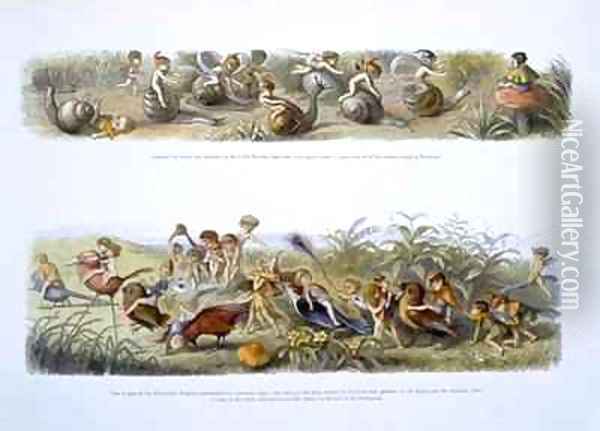 Illustration for In Fairyland A Series of Pictures from the Elf World Oil Painting - Richard Doyle