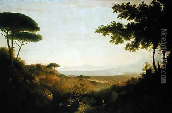 The Bay of Naples Oil Painting - Thomas Jones