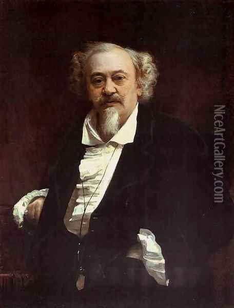 Portrait Of The Actor Vasily Samoilov Oil Painting - Ivan Nikolaevich Kramskoy