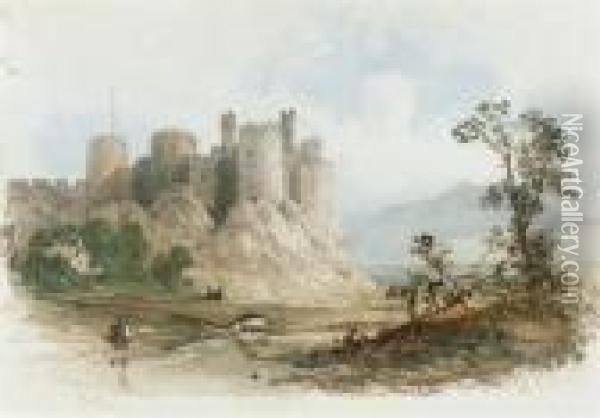 Conway Castle, Wales Oil Painting - Thomas Miles Richardson