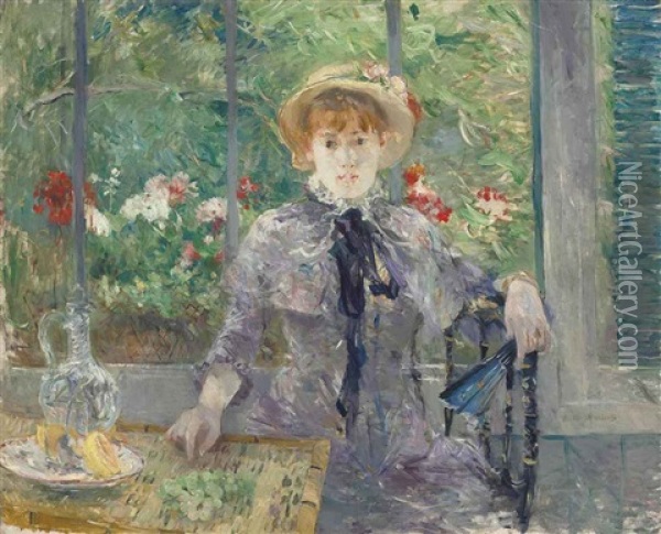 Apres Le Dejeuner Oil Painting - Berthe Morisot