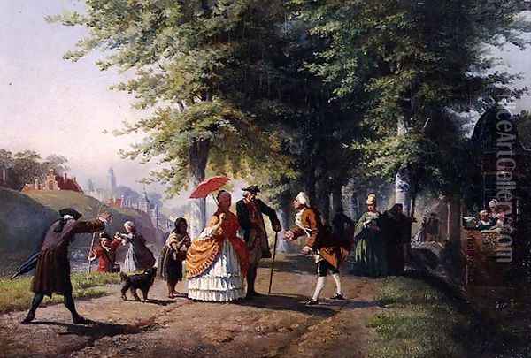 The Introduction Oil Painting - Jan Jacob Zuidema Broos