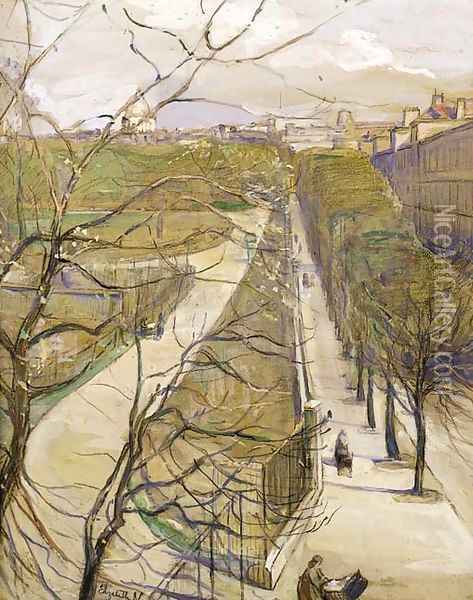 View of the Luxemborg Gardens, Paris Oil Painting - Elizabeth Nourse