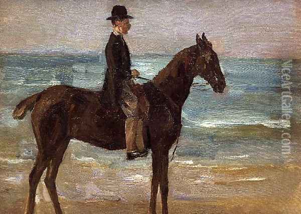 Rider on the Shore Oil Painting - Max Liebermann