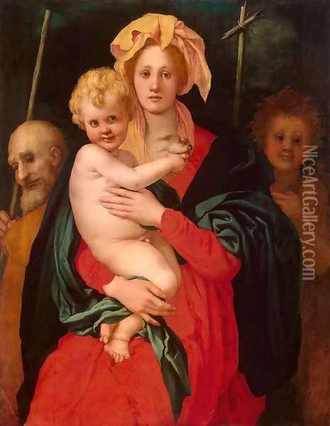 Madonna and Child with St. Joseph and Saint John the Baptist Oil Painting - (Jacopo Carucci) Pontormo