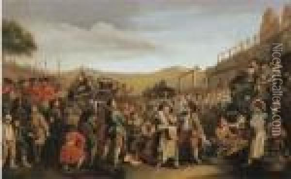 The Execution Of Thom Idle At Tyburn Oil Painting - William Hogarth