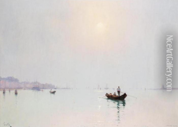 On The Zattere, Venice Oil Painting - Marie Joseph Leon Clavel Iwill