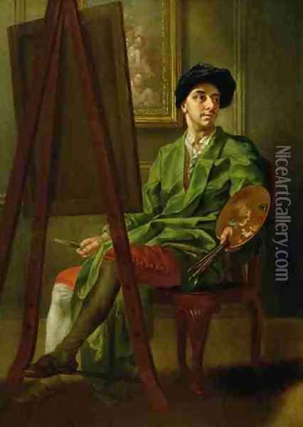 Portrait of the Artist at his Easel Oil Painting - Francis Hayman