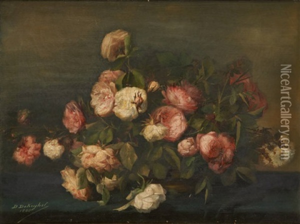 Composition Aux Roses Oil Painting - Desire de Keghel