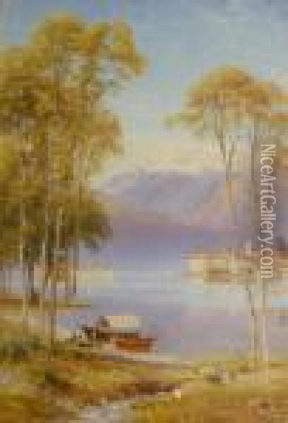 Continental Landscape Oil Painting - Harry Sutton Palmer