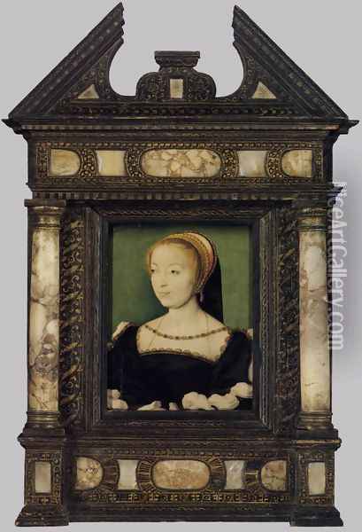 Portrait of Louise de Rieux c. 1550 Oil Painting - Corneille De Lyon