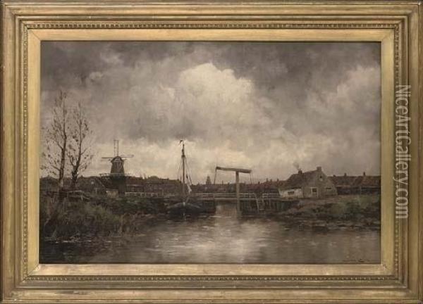 A Peaceful Day On The River Oil Painting - Hermanus Jr. Koekkoek