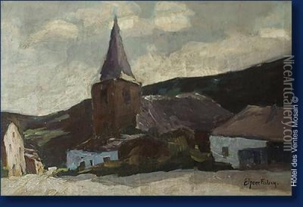 Eglise De Village Oil Painting - Elysee Fabry