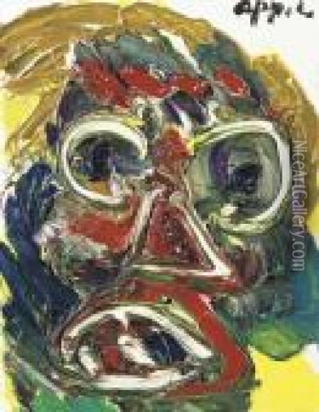 Grimmig Gezicht - Grim Face Oil Painting - Karl Appel