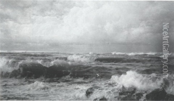 Rolling Surf Oil Painting - William Trost Richards