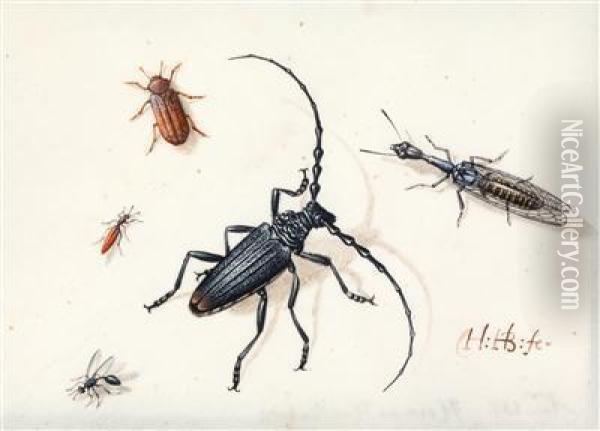 Insekten Oil Painting - Herman Henstenburgh