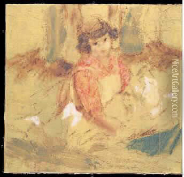 Petite Fille Oil Painting - Jean-Edouard Vuillard