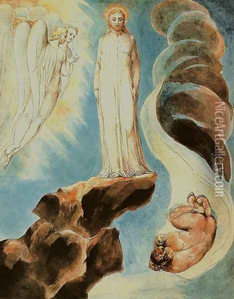 The Third Temptation Oil Painting - William Blake