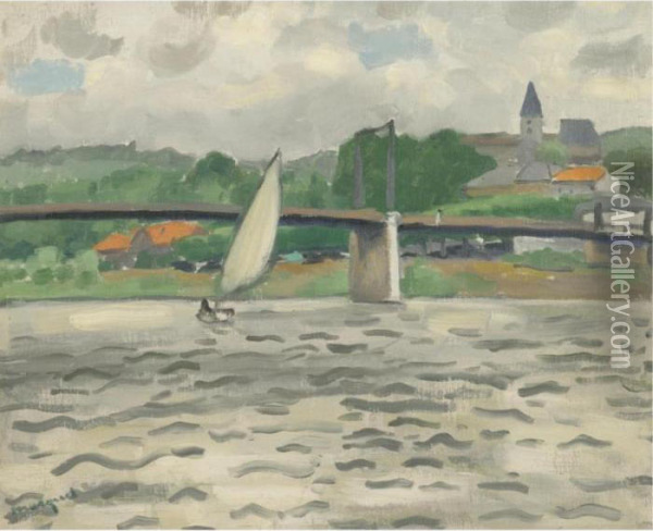 Voile Sur La Seine A Triel Oil Painting - Albert Marquet
