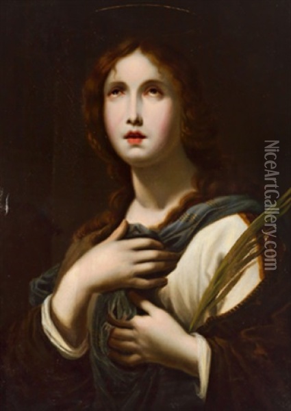 Eine Heilige Martyrerin Oil Painting - Carlo Dolci