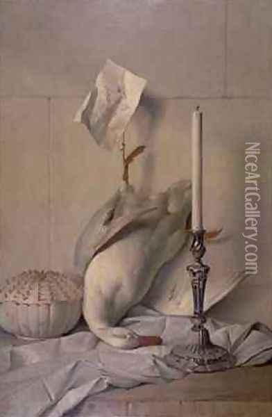 The White Duck, 1753 Oil Painting - Jean-Baptiste Oudry