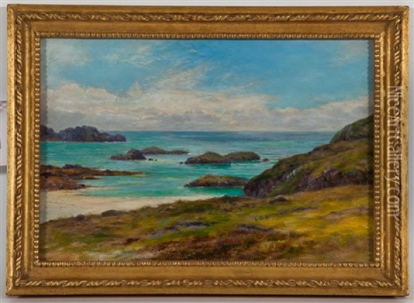 Louis Bosworth Hurt  On The West Coast Of Iona Oil Painting - Louis Bosworth Hurt