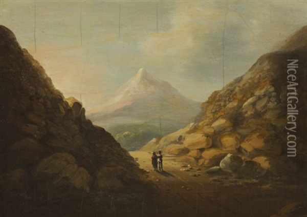 View Of The Sugarloaf, County Wicklow Oil Painting - William Sadler the Younger