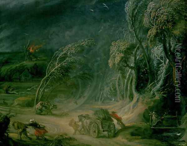 Landscape A Storm Oil Painting - Peter Paul Rubens