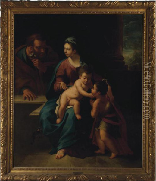 The Holy Family With The Infant Saint John The Baptist Oil Painting - Federico Fiori Barocci