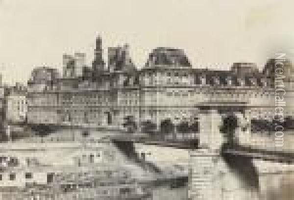 Hotel De Ville De Paris Des Monuments De Paris Oil Painting - Fr. Alphonse Fortier
