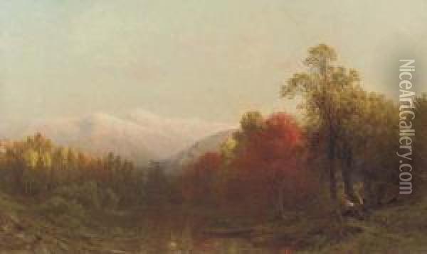 Autumn In The White Mountains Near Jefferson Village Oil Painting - Aaron Draper Shattuck