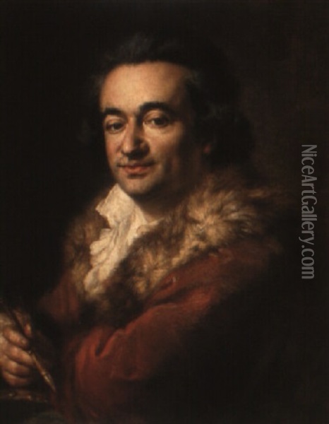 Portrait Of An Artist Oil Painting - Anton Raphael Mengs