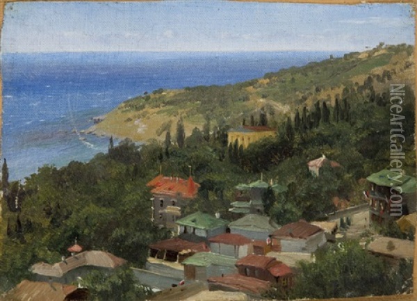 Pejzaz Nadmorski - Krym Oil Painting - Ferdynand Ruszczyc